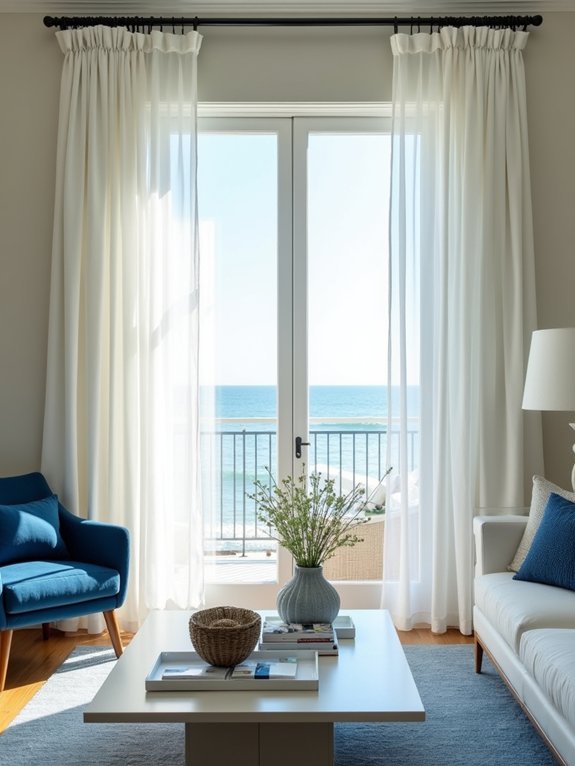 airy coastal window treatments