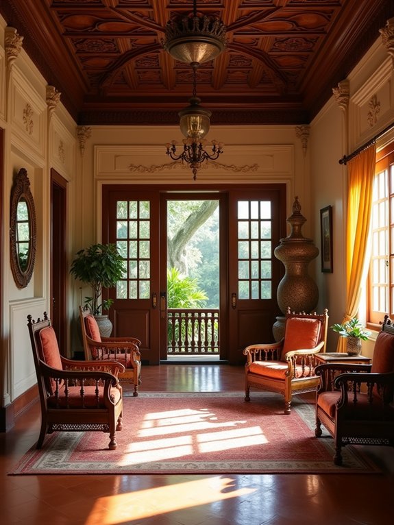 antique furniture placement ideas