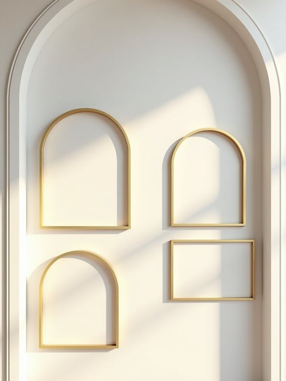 arched frames gallery wall