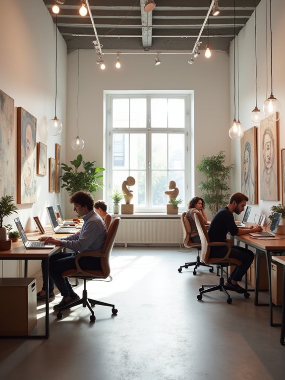 art inspired coworking experience