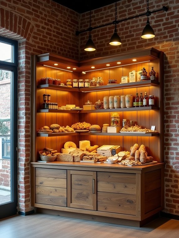 artisanal product display corners