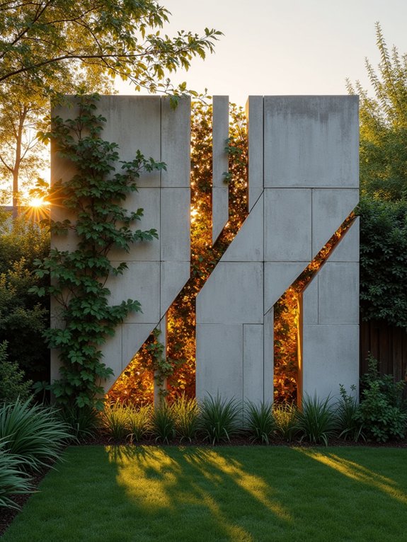 artistic garden boundary panels