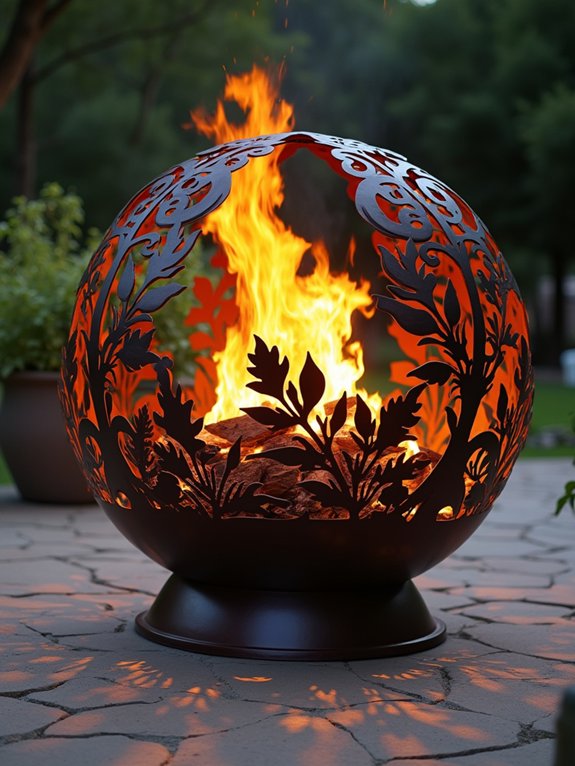 artistic metal fire pits