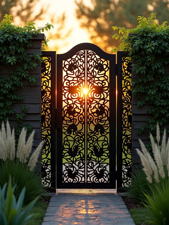 artistic metal garden panels