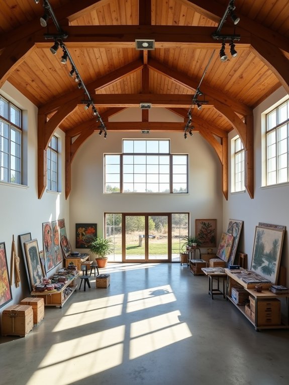 artistic studio with gallery