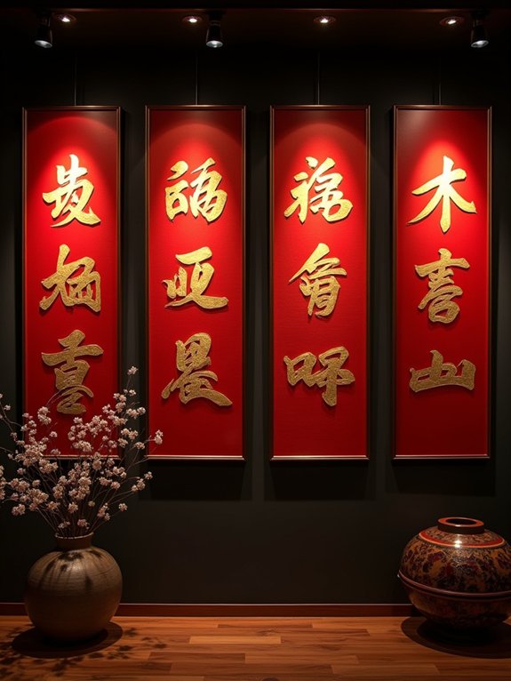 auspicious wall art symbols