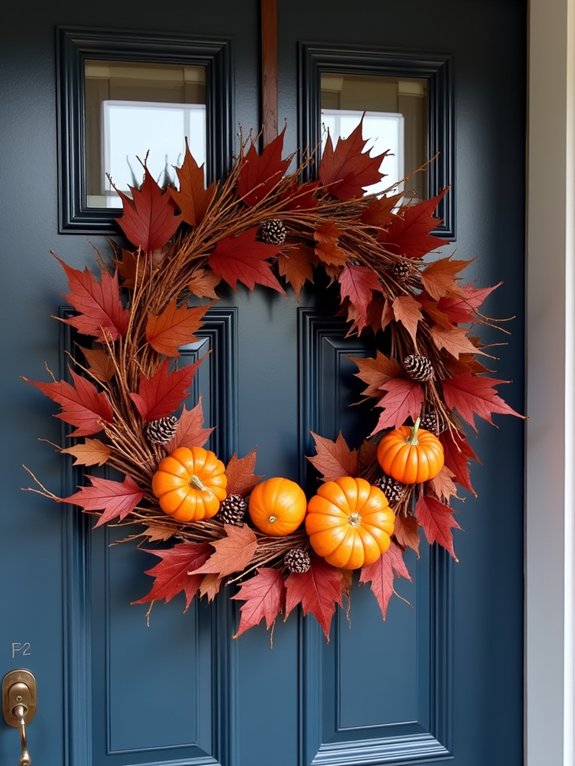 autumn wreaths and decorations