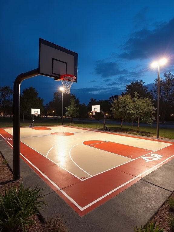 backyard basketball championship setup