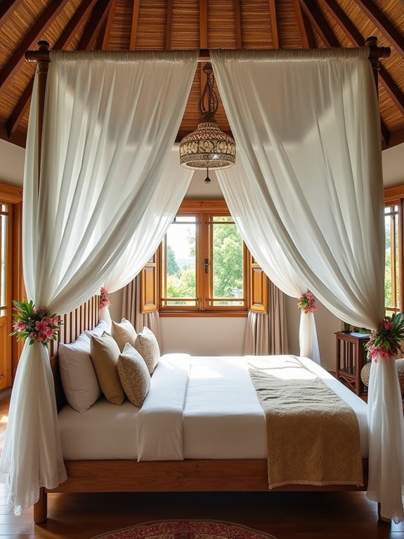 balinese inspired canopy bed design