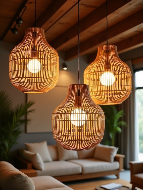 bamboo light fixtures elegance