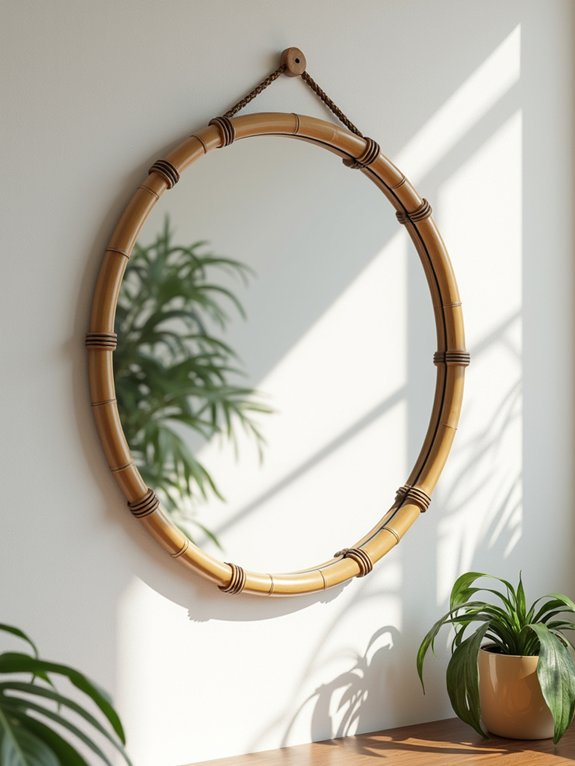 bamboo mirror frames elegance