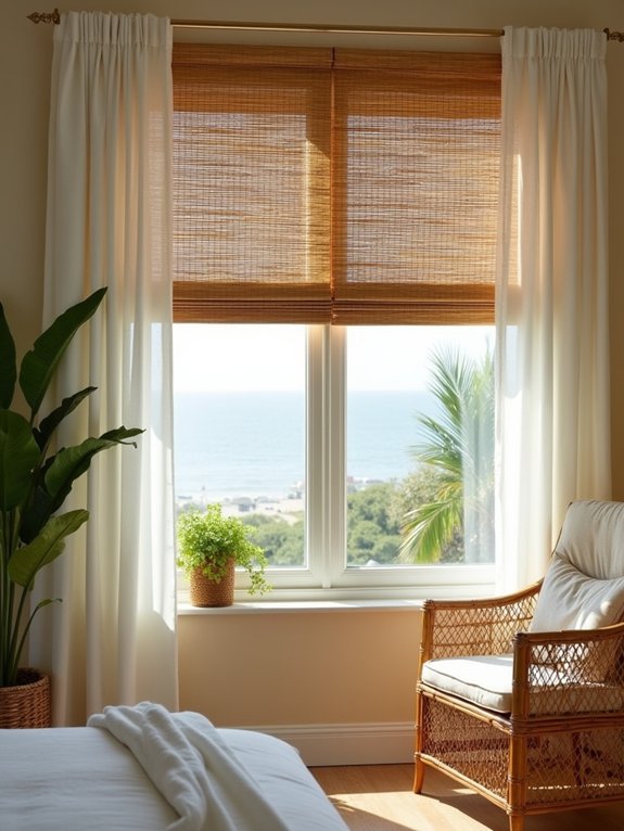bamboo window treatments enhance ambiance