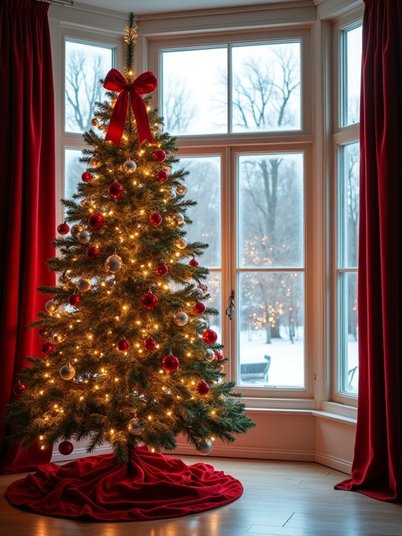 bay window holiday display