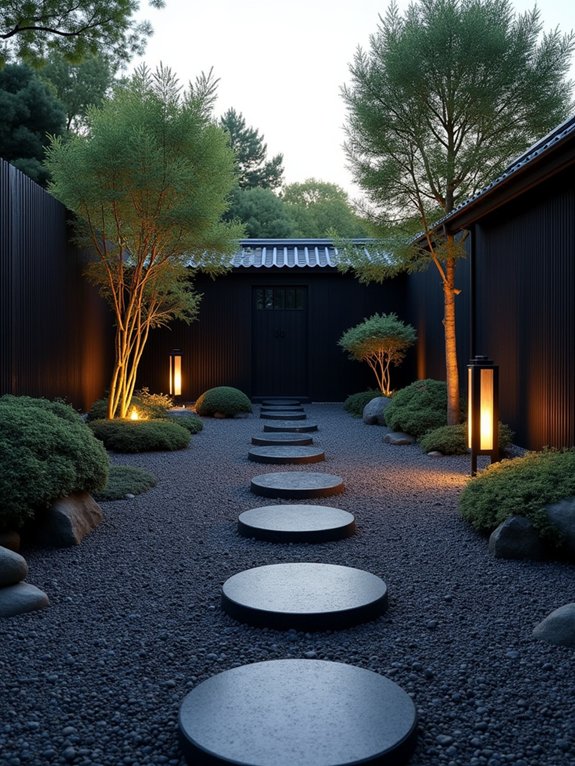 black elements enhance tranquility