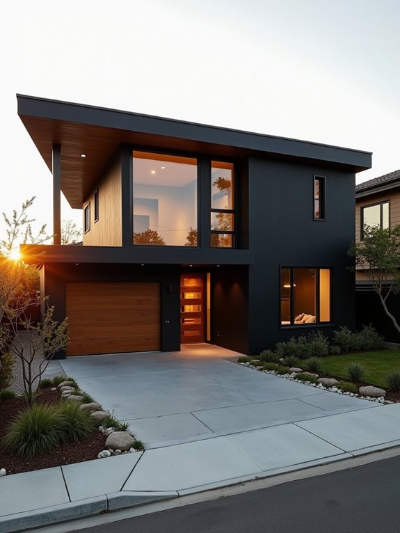 black exterior modern transformation