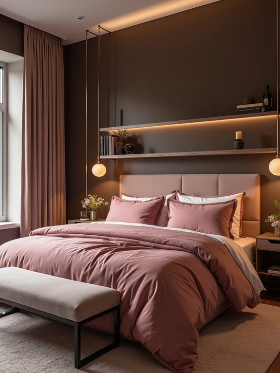 blush pink and brown harmony