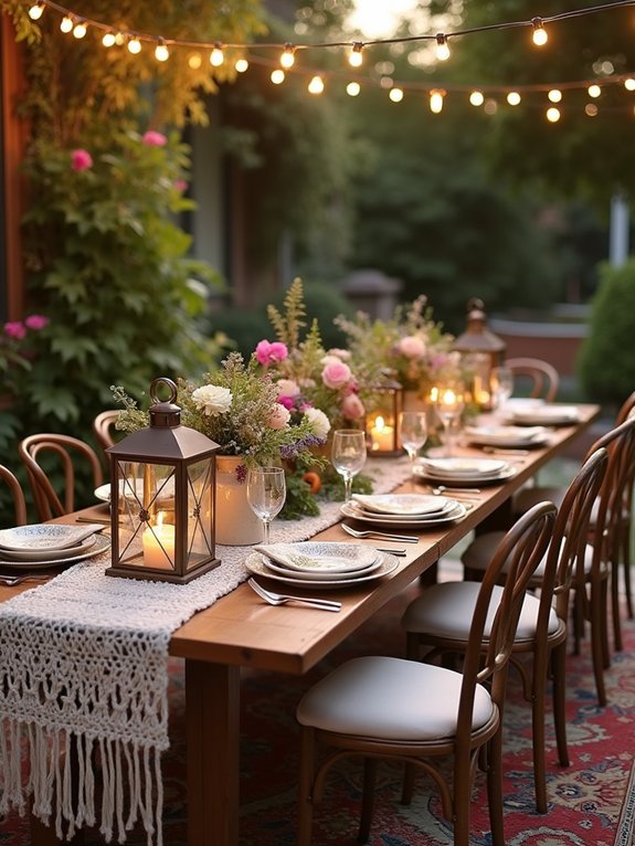 bohemian garden gathering style