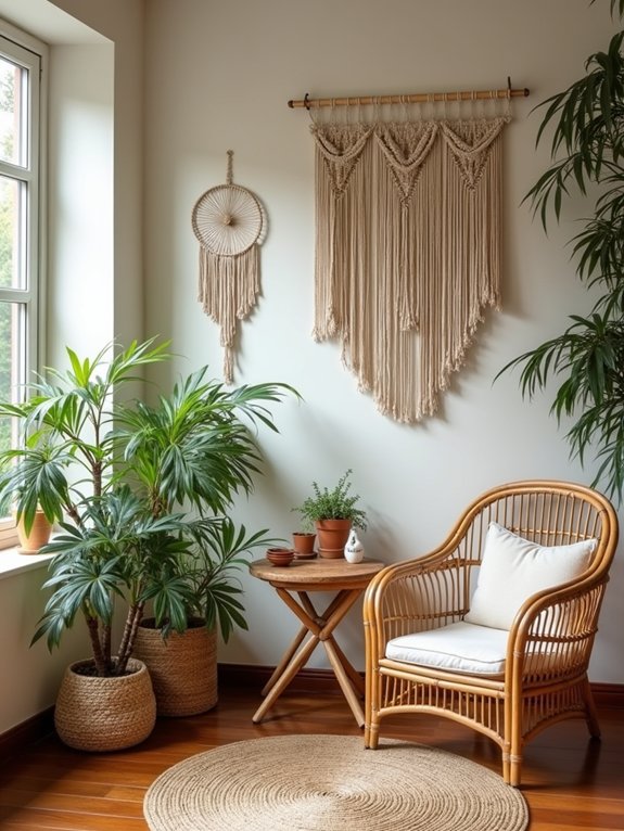 bohemian hanging decor elements
