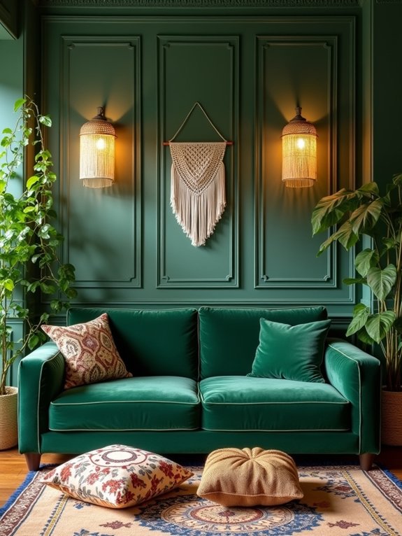bohemian indoor jungle retreat