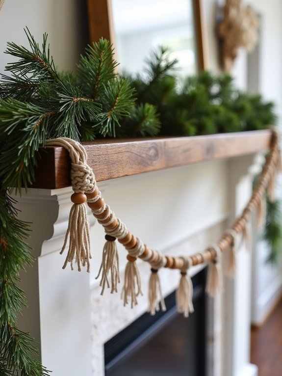 bohemian macram pine garland