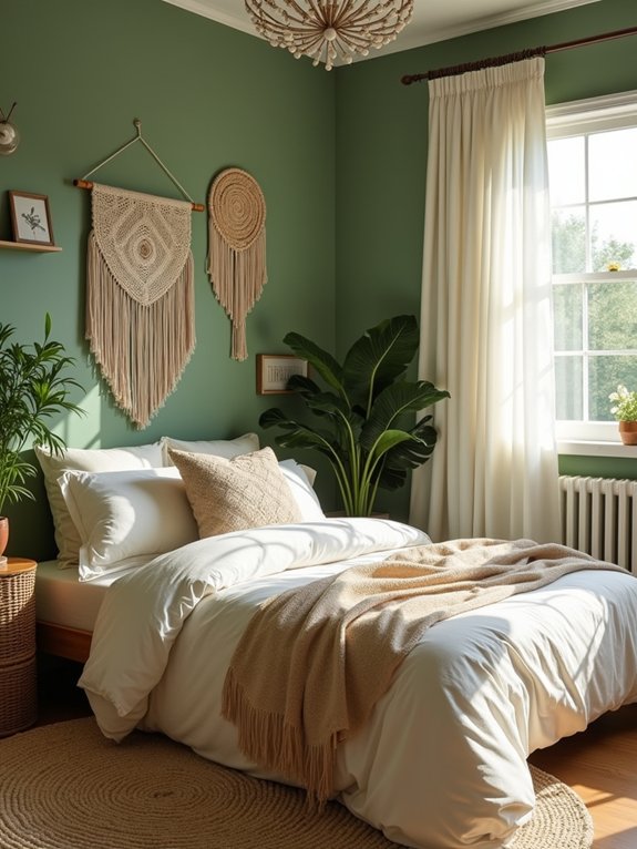 bohemian pastel green sanctuary