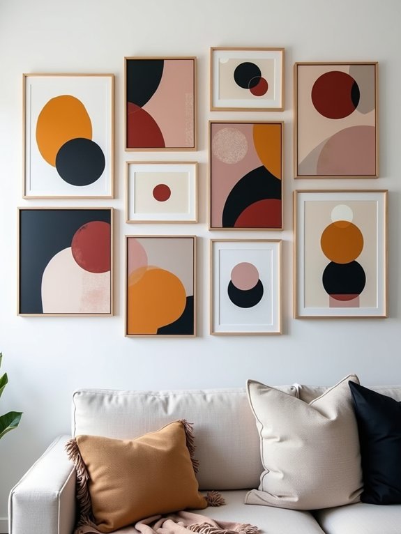 bold abstract art arrangement