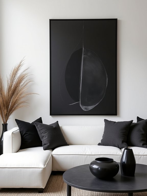 bold black abstract decor
