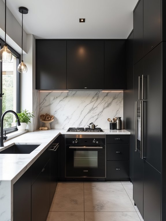 bold black cabinetry elegance