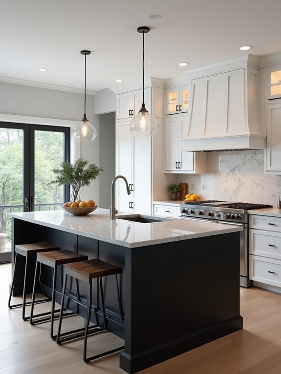 bold black island centerpiece