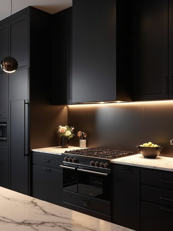 bold black range hoods