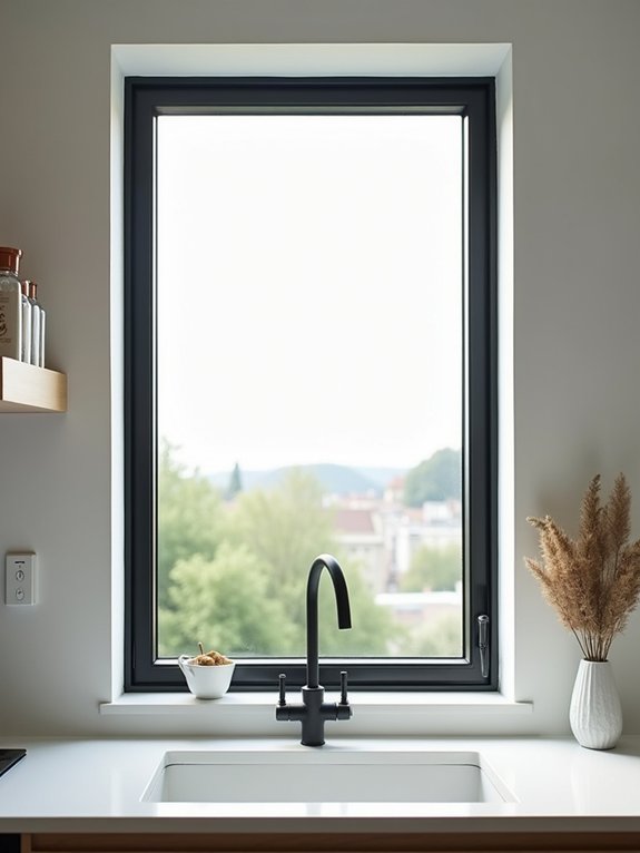 bold black window frames