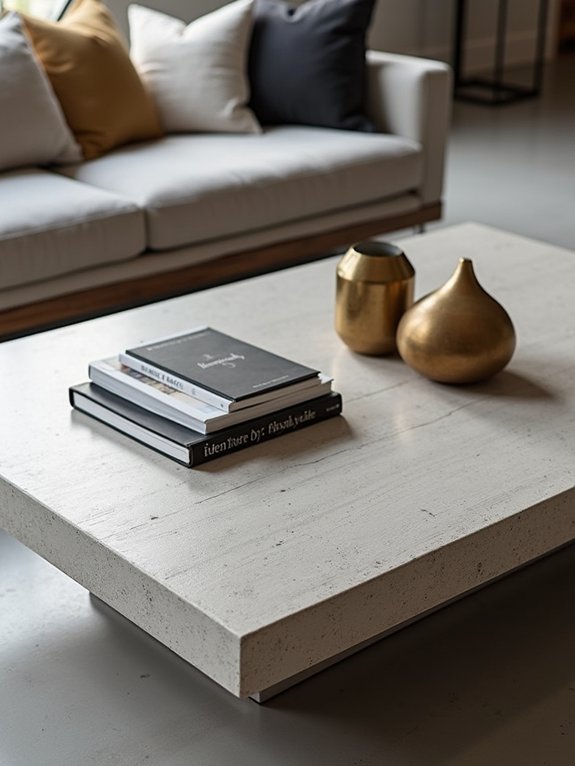 bold concrete coffee table