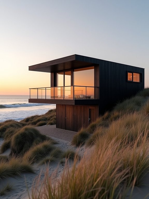 bold dark beach house