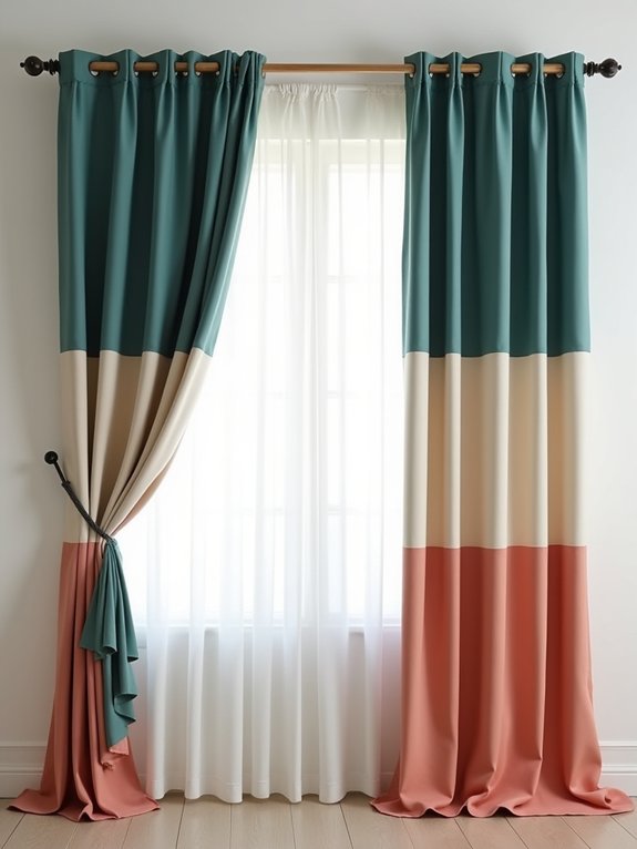 bold geometric curtain designs
