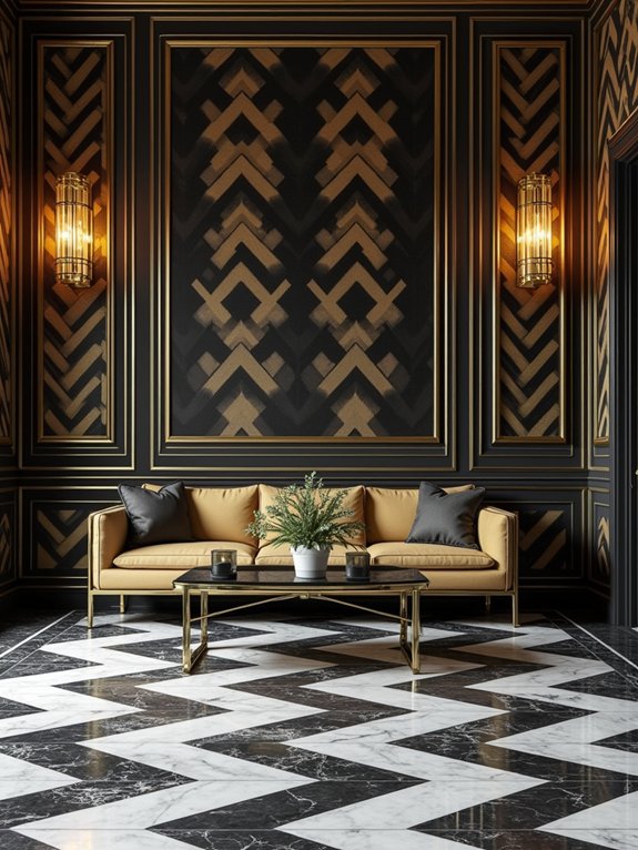 bold geometric design accents