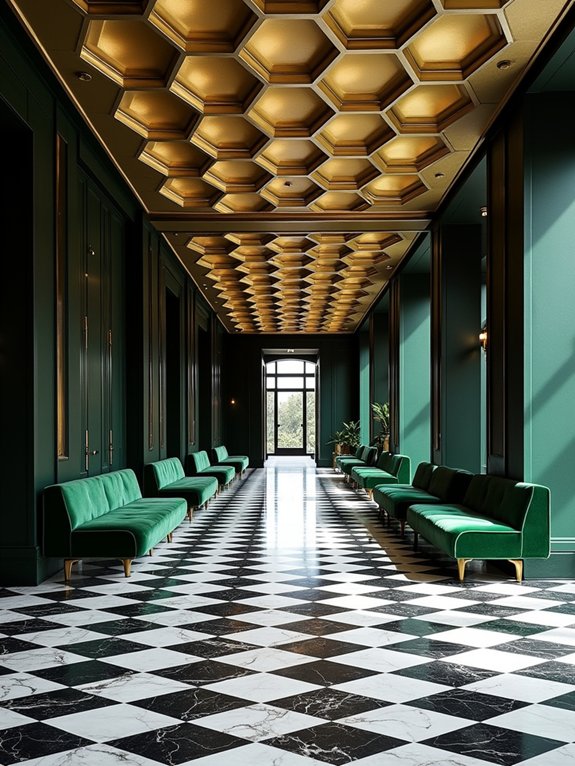 bold geometric lobby designs