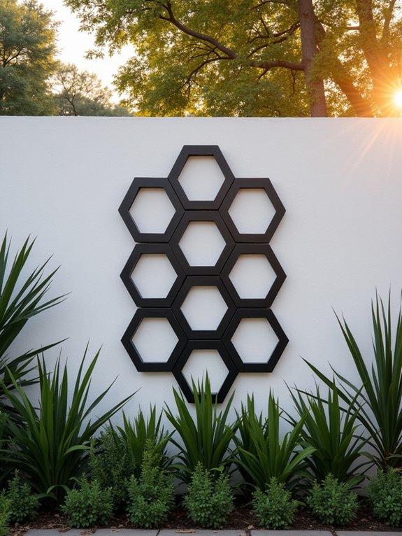 bold geometric metal decor