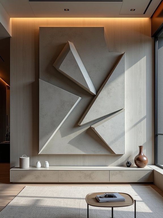 bold geometric wall sculptures