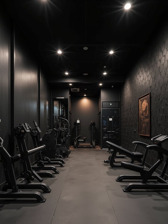 bold geometric workout decor