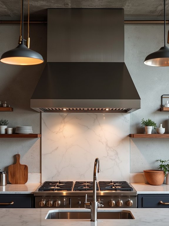 bold industrial range hoods