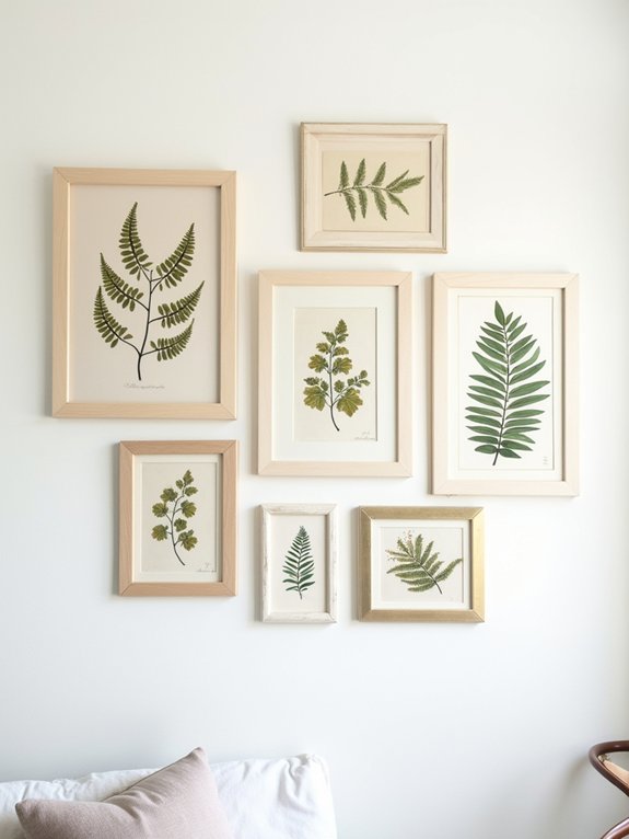 botanical art gallery display