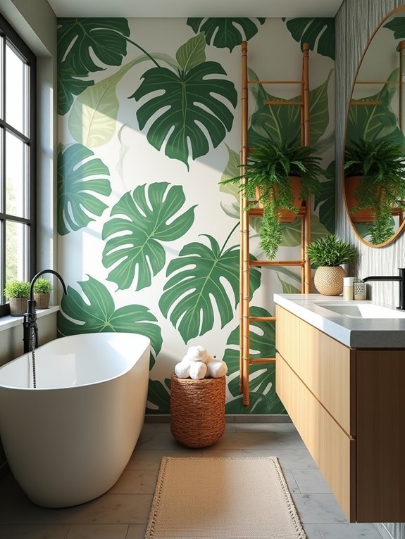 botanical decor for bathrooms