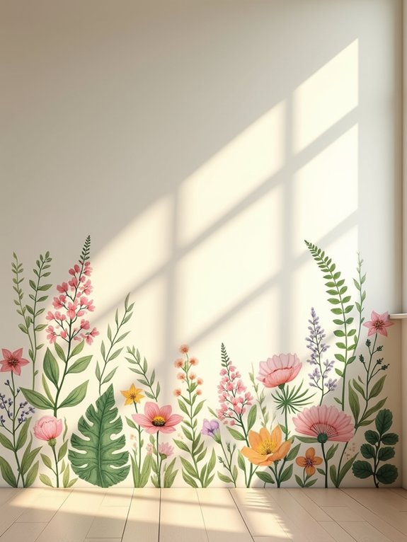botanical murals for kitchens