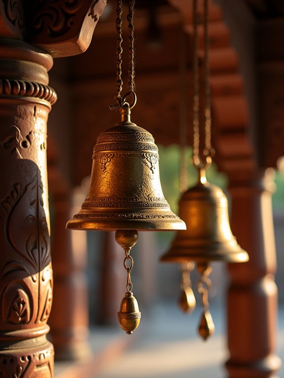 brass bells and chimes