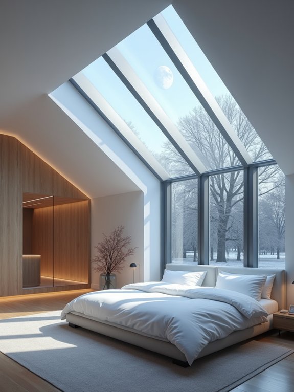 bright airy bedroom skylights