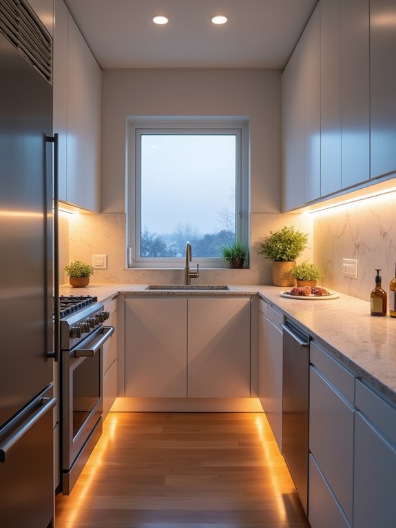 bright functional kitchen lighting