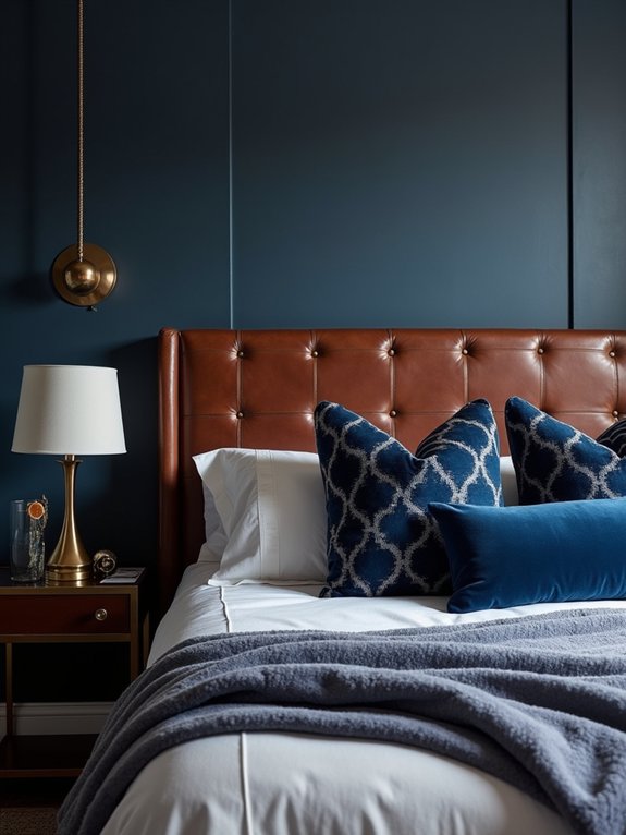 brown and navy elegance