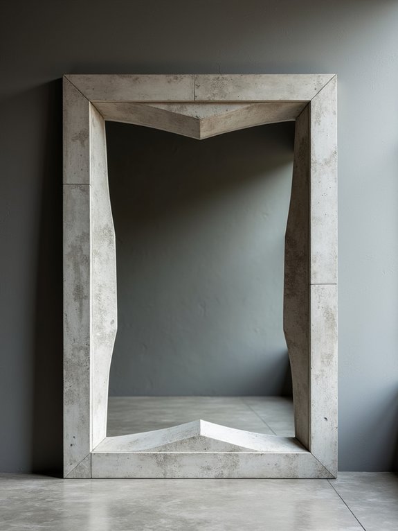 brutalist mirrors with textures