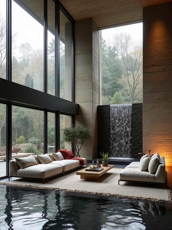calming water features indoors