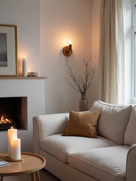 candlelight creates cozy ambiance